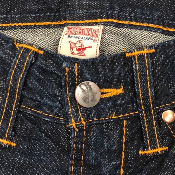 True Religion Vintage Leather Patch Straight Jean - Picture 5 of 10